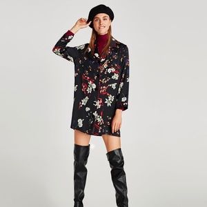 Zara Printed Floral Dress or Oversized Blazer